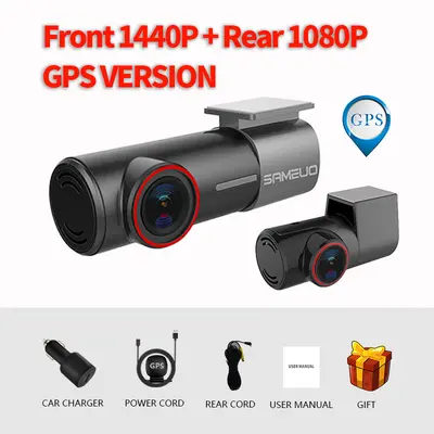 Shenyou U700 ön-arka çift kayıt sürüş kaydedici, 360° WiFi - 11
