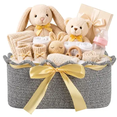 Cotton Rope Woven Storage Basket, Baby and Kids Toy Organizer Basket - 9