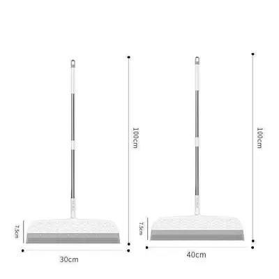 Folding Broom and Dustpan Set with Metal Blade, Household Floor Cleaning Kit - 11