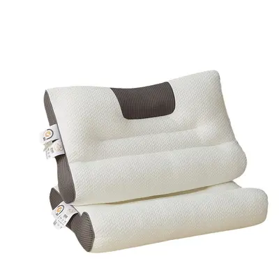 4D Contour Pillow Core, Washable Knitted Cotton, Cervical Support, Single and Double - 6