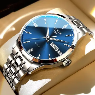 Fortilan Herrenuhr Herrenquarzuhr Markenuhr Stahlarmband Mittelschüler vollautomatische mechanische Uhr wasserdicht - 9