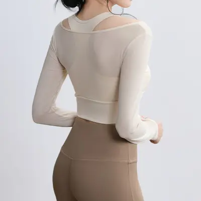 瑜伽服套装女2026新款秋冬绝美高级感普拉提长袖运动训练健身上衣