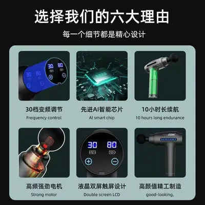 跨境筋膜枪按摩器专业按摩仪肌肉放松冲击筋膜枪厂家直销批发爆款