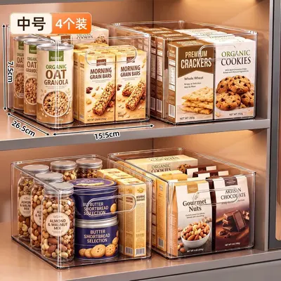 Kitchen storage box, acrylic, transparent, rectangular - 8