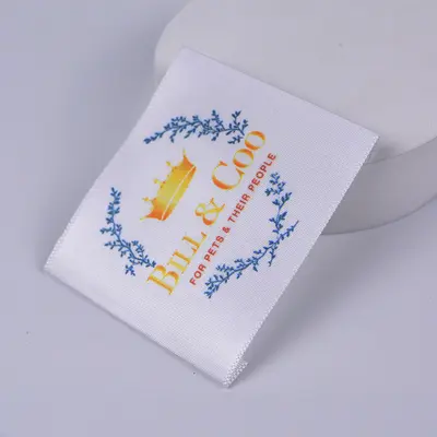 Satin Ribbon Wash Label, Flexo Printed Garment Care Label - 10