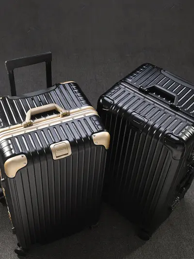 Heavy-Duty Aluminum Frame Trolley Luggage with Swivel Wheels Large Capacity Travel Suitcase International Check-in Luggage Tool Case 32 Inch