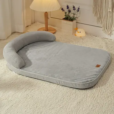 Washable Corduroy Dog Bed, Four Seasons, Removable Cover - 9
