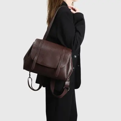 Retro Large Capacity Women's Backpack, 2026 Model, Autumn Winter, Commuter
