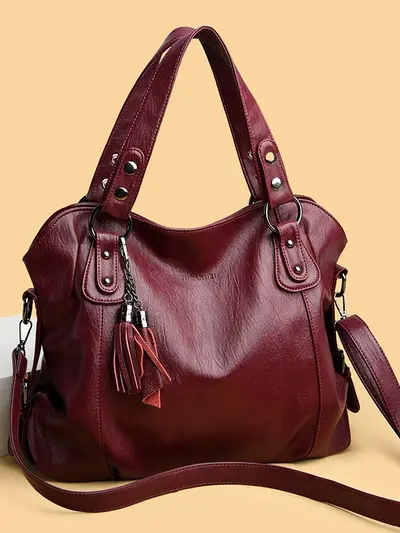 Women's Tassel Shoulder Bag, Large Capacity, Autumn Style - 4