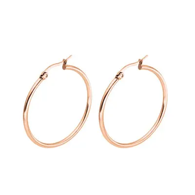 Klasik paslanmaz çelik halka küpeler abartılı üst düzey titanyum çelik Avrupa ve Amerikan küpeler tokalı takılar