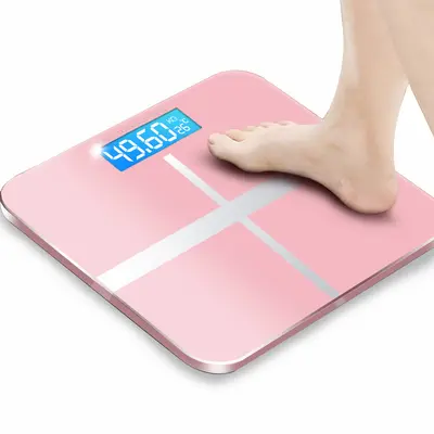 Smart LED Digital Bathroom Scale with Hidden Display, Compact Health Scale - 12