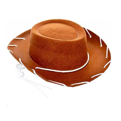Western-Cowboyhut mit breiter Krempe, Braun und Weiß - 7