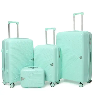 Ultra Lightweight PP Suitcase Set with Combination Lock and Zipper