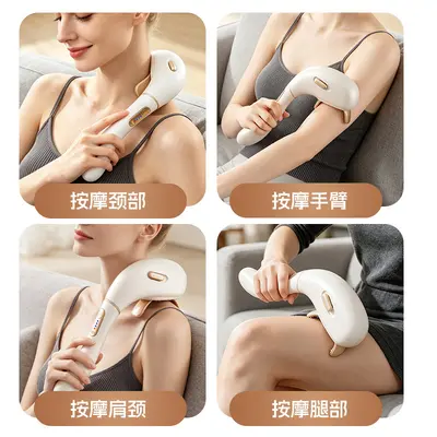 Long-Handle Trapezius Massager, Dual-Head Neck and Shoulder Massage Stick - 2