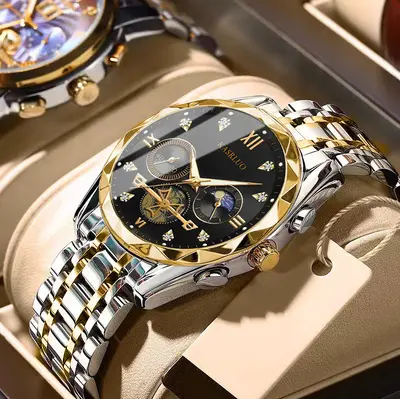 Casaro brandneue multifunktionale Quarzuhr vielseitige modische Armbanduhr sechszeigeriges Chronograph Alltags-Mode Herren-Legierungsuhr - 7