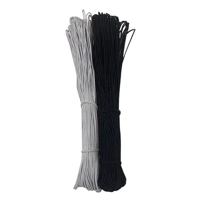 Yuvarlak Lateks Elastik İp, 0,8mm-15mm, Siyah ve Beyaz - 6