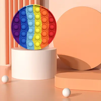 Rainbow Pop It Fidget Stress Relief Toy for Children - 7