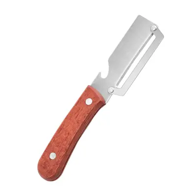 Multifunctional kitchen vegetable slicer and peeler wooden handle - 9