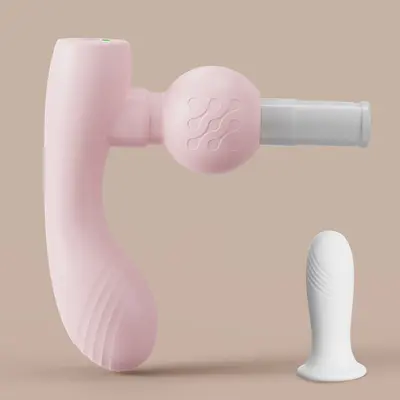 女生可伸缩按摩棒无线迷你双头震动筋膜枪家用静音舒缓放松按摩仪 - 9