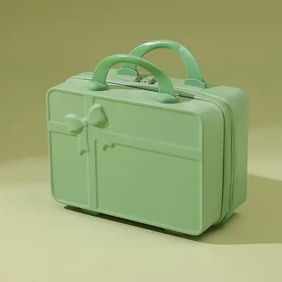 Retro kozmetik çantası 14 inç mini bavul küçük bavul hatıra depolama kozmetik çantası küçük şifre kutusu - 11