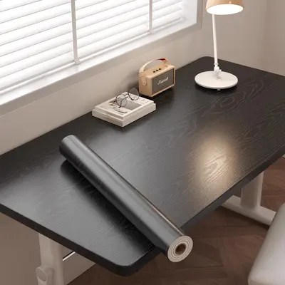 Extra Thick Wood Grain Self-Adhesive Desk Stickers, Waterproof and Oil Resistant - 8
