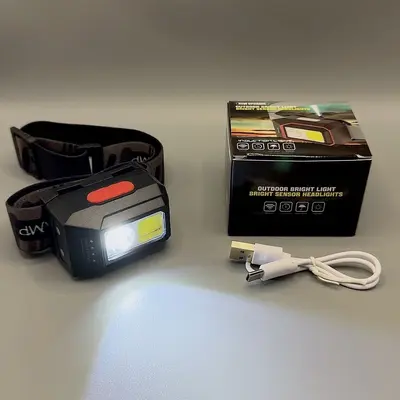 Voice-Controlled Rechargeable Headlamp, Lithium Battery, Motion Sensor, for Night Fishing - 10