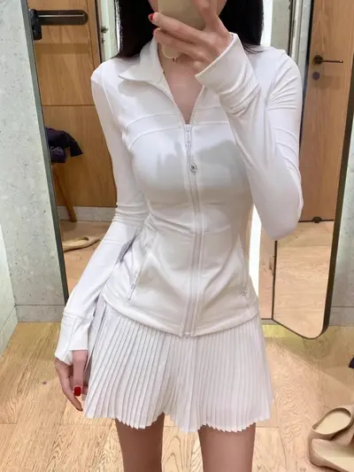 High-Quality Yoga Jacket, Elastic Brushed Fabric, Quick-Dry Stand Collar - 6