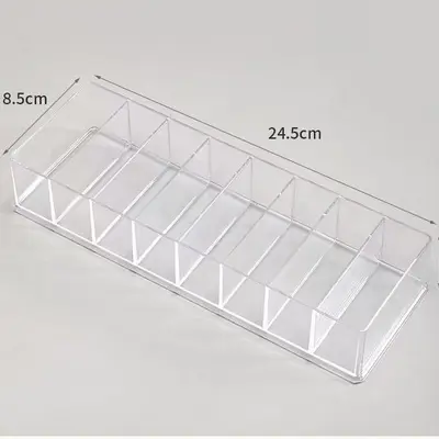 Transparente Aufbewahrungsbox, acht Fächer, Kosmetik-Organizer - 7