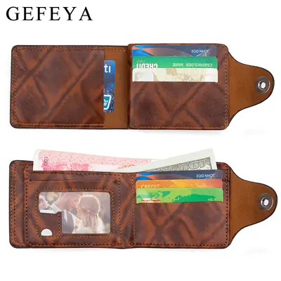GEFEYA Kurze Herrenbrieftasche mit Dollar-Prägung und Magnetklappe - 3