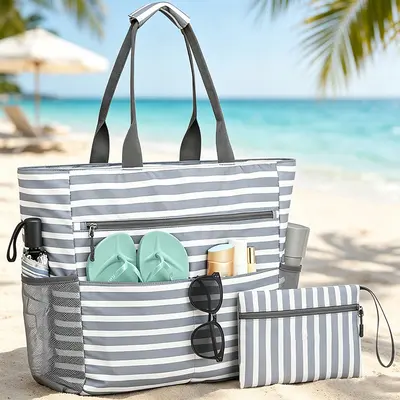 Faltbare Strandtasche, multifunktional für Schwimmen und Fitness