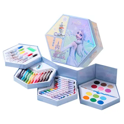 Disney boyama seti, suluboya, renkli kalemler, hediye kutusu - 7