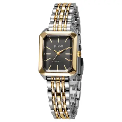 Women's watch square dial retro steel band JUSMI