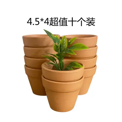 Red Terracotta Pot, Low-Temperature Fired, Breathable Ceramic Succulent Planter - 8