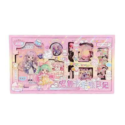 Girls Magnetic Quiet Book, Princess Dress-up Stickers