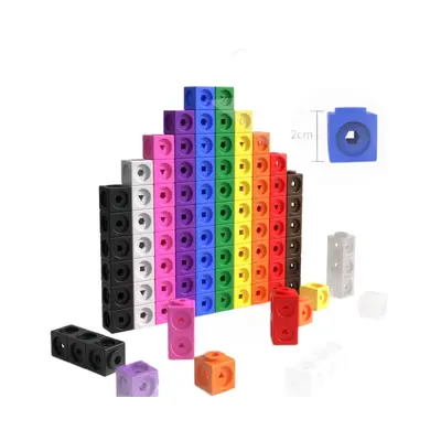 Magic Cube Building Block Puzzle Card Set, 100 Pieces, Kindergarten