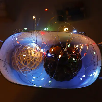 Pil kutusu renkli ışıklar dize bakır tel ışıklar LED ışıklar dize ışıklar iç dekorasyon atmosfer yıldız ışıkları bakır tel ışıklar