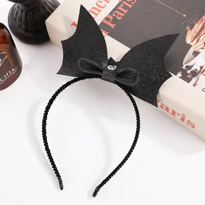Halloween Sequin Bat Headband, Party Decoration Hair Accessory for Kids