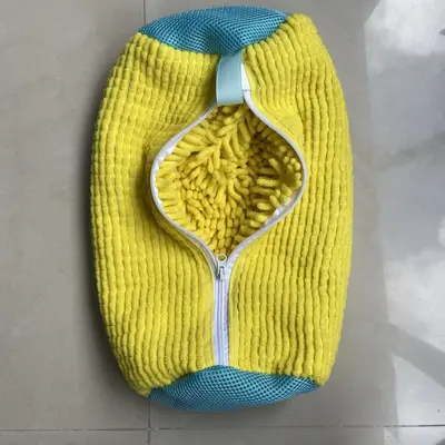 Brake zipper chenille lazy shoe washing bag washing machine cleaning maintenance bag shoe anti-deformation laundry bag multifunctional - 7