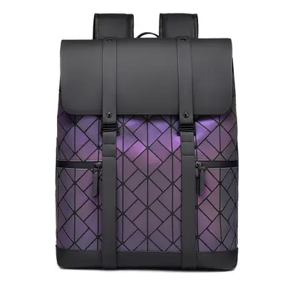 Men's Diamond-Quilted Backpack, Large Capacity, Laptop Compartment - 8