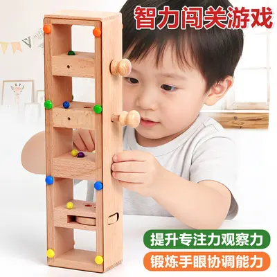 Baby-Intelligenzspiel mit Schiebe-Dreh-Knöpfe Frühförderungsspielzeug