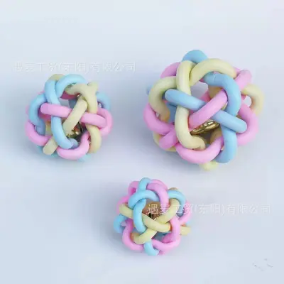 TPR Çanlı Köpek Topu, Macaron Tasarım, Eğitici ve Diş Temizleyici - 10