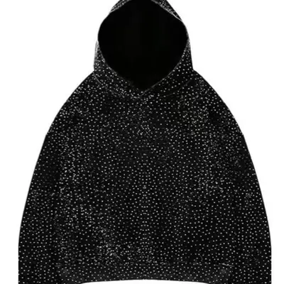 Amerikan tarzı yıldızlı batik kapüşonlu sweatshirt, sonbahar-kış