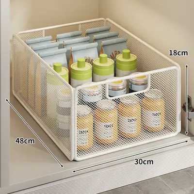 Lavabo altı çekmeli raf, çift katmanlı, ultra derin sepet - 6
