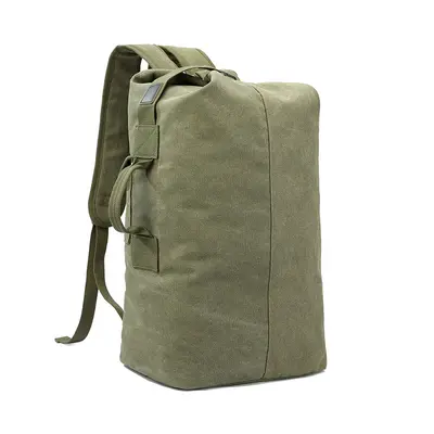 Leinwand-Zylinder-Rucksack, Laptop-Fach, unisex, Reisen - 8