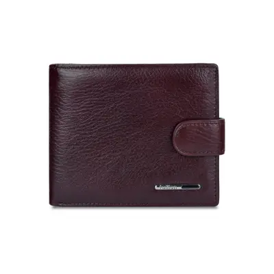 Men's Genuine Leather Short Wallet with Coin Pocket, Gift Box - 13