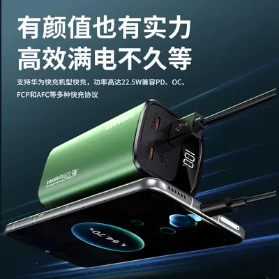 Wholesale PD22.5W Super Fast Charging Aluminum Alloy Power Bank 20000mAh Portable Charger