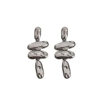 Silbernadel Vintage runde Blüten-Quasten-Ohrringe im europäisch-amerikanischen Retro-Stil, Metall-Ohrringe für Frauen, elegant, leicht, luxuriös, Großhandel