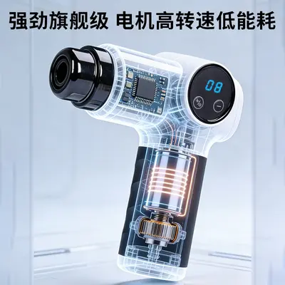 Mini Fascia Massage Gun with Multiple Heads, Electric Muscle Massager - 4