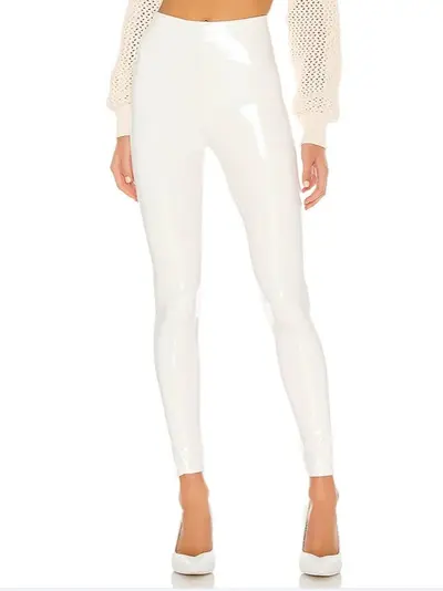 Spiegel-PU-Lederhose für Damen, hohe Taille, elastisch - 9