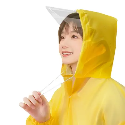 Neuer Einweg-Regenmantel mit Kapuze, verdickter Einteil-Poncho-Regenmantel für Outdoor-Spiele von Erwachsenen, wasserdicht, tragbar